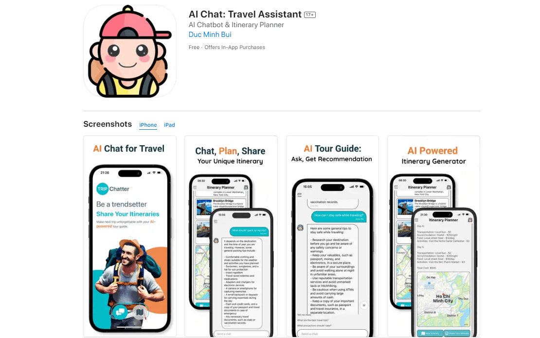 AI Chat Travel Assistant