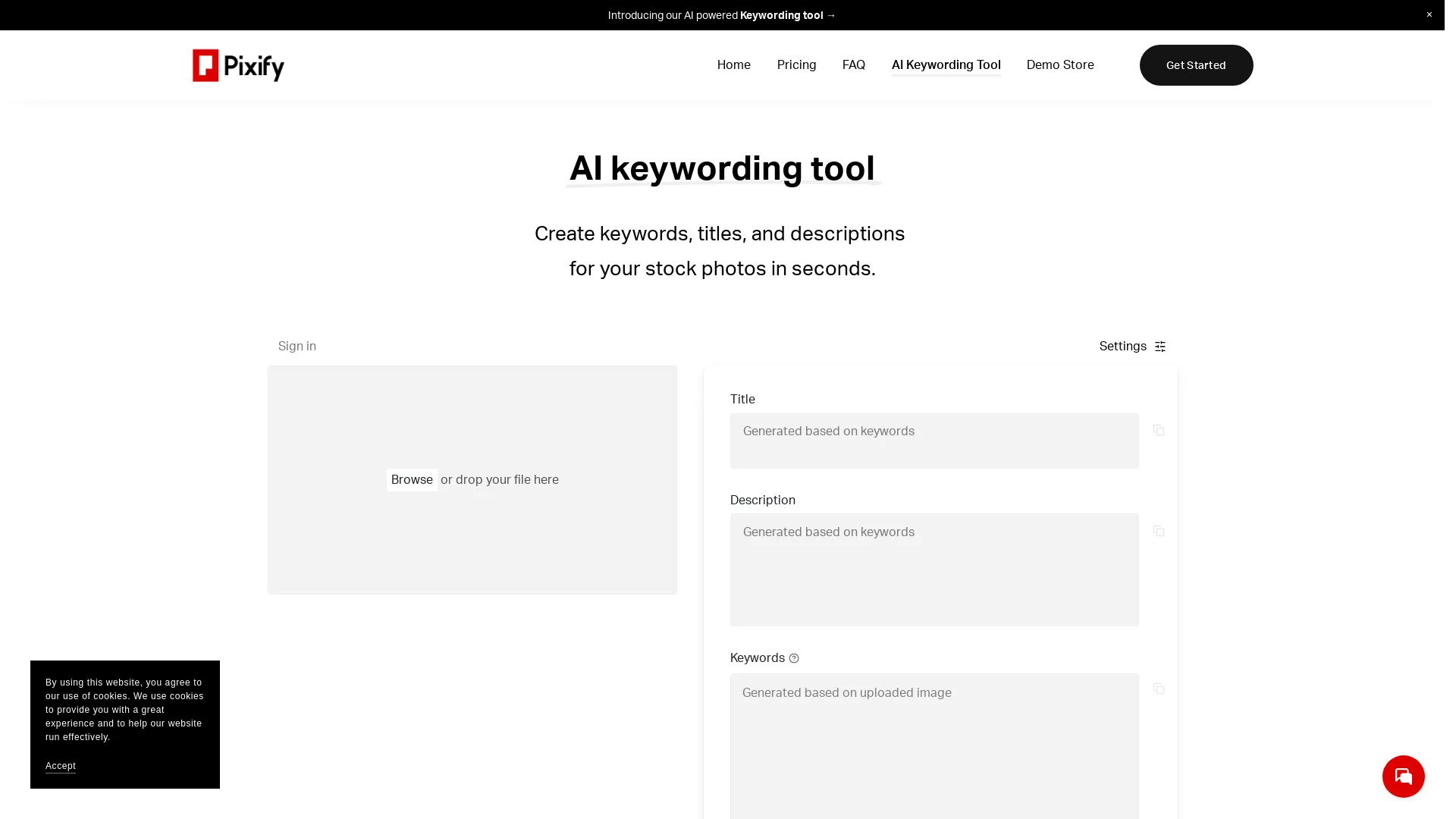 AI Keywording Tool