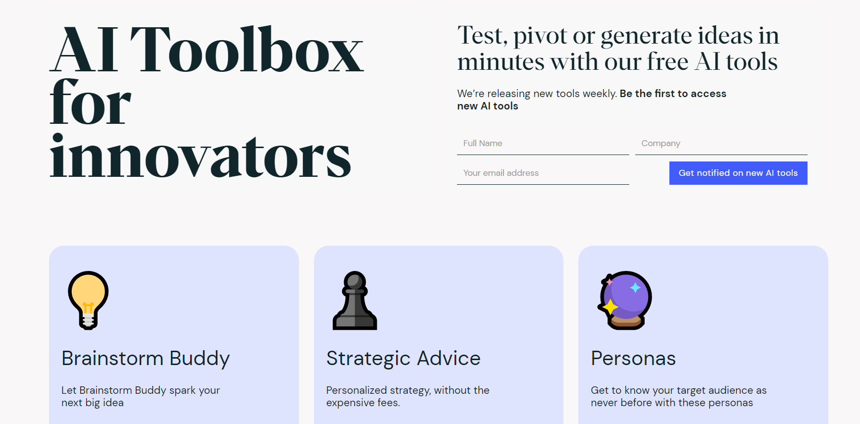 AI Toolbox for Innovators