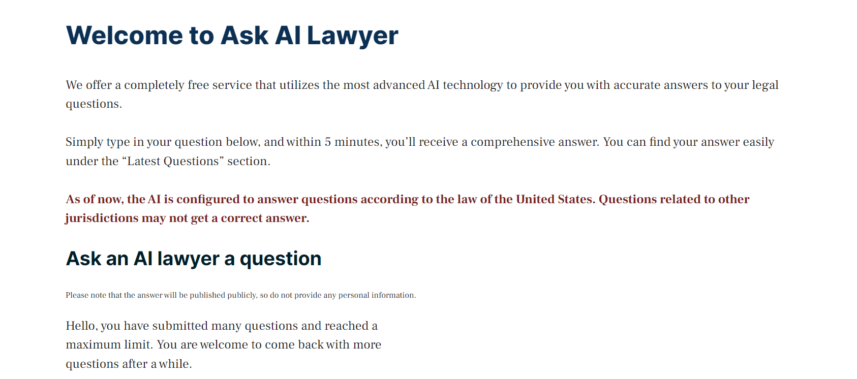 Ask AI Lawyer