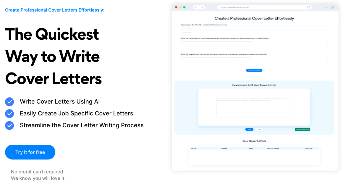 CoverLetterSimple.ai