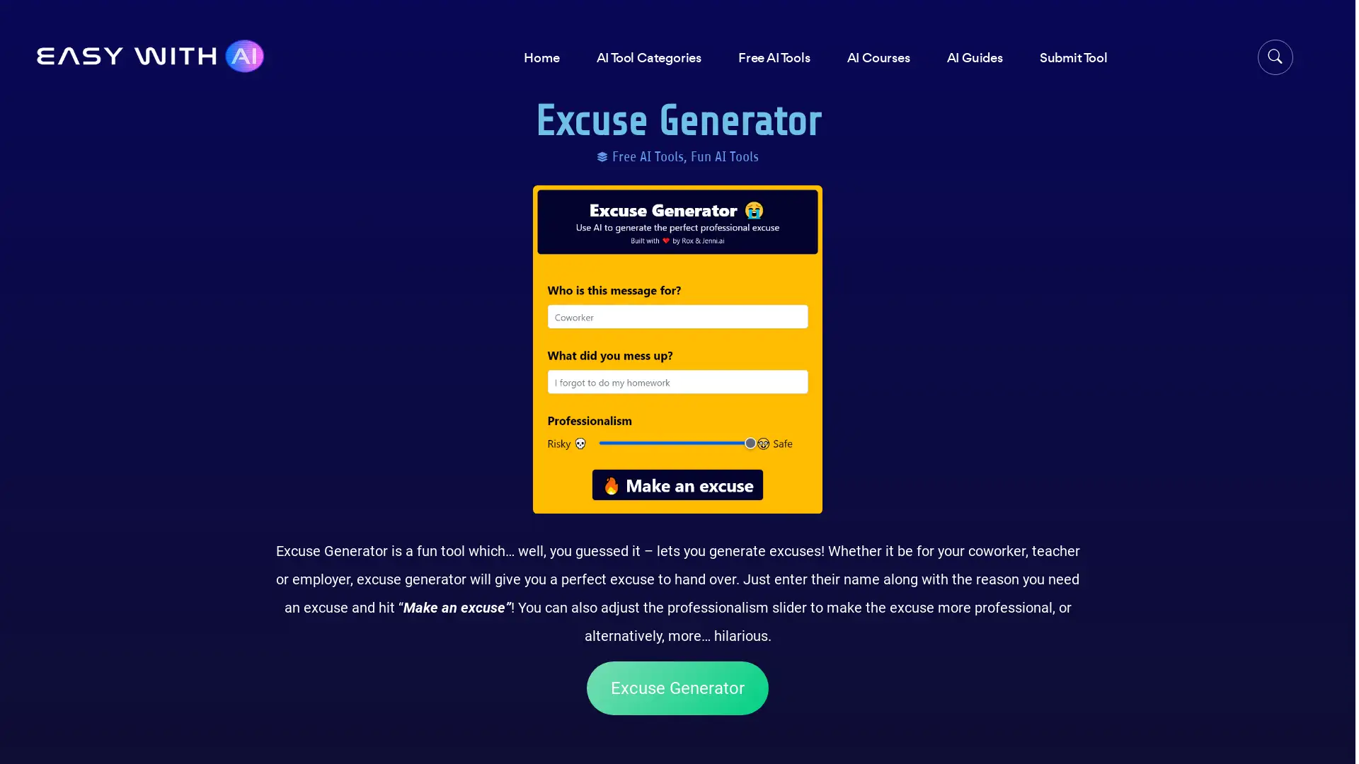 Excuse Generator