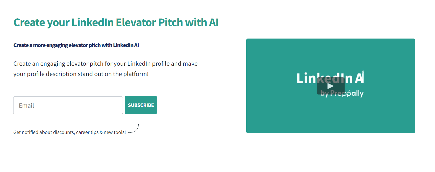 LinkedIn Elevator Pitch AI