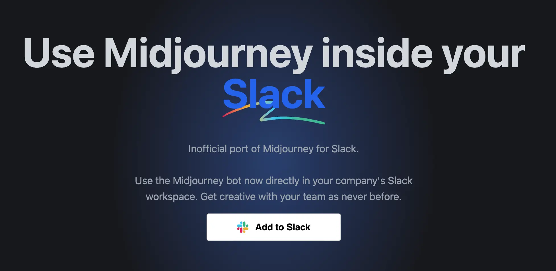 Midjourney for Slack