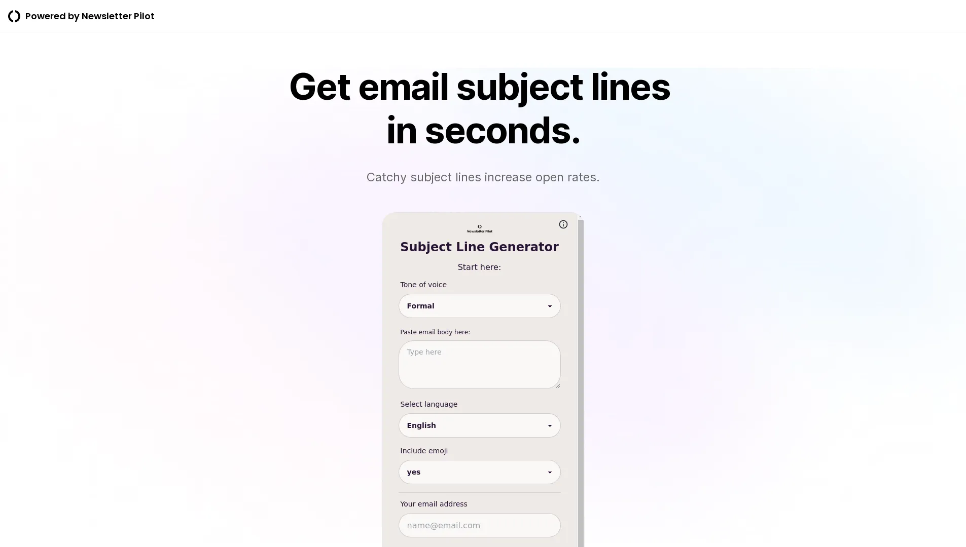 Subject Line Generator